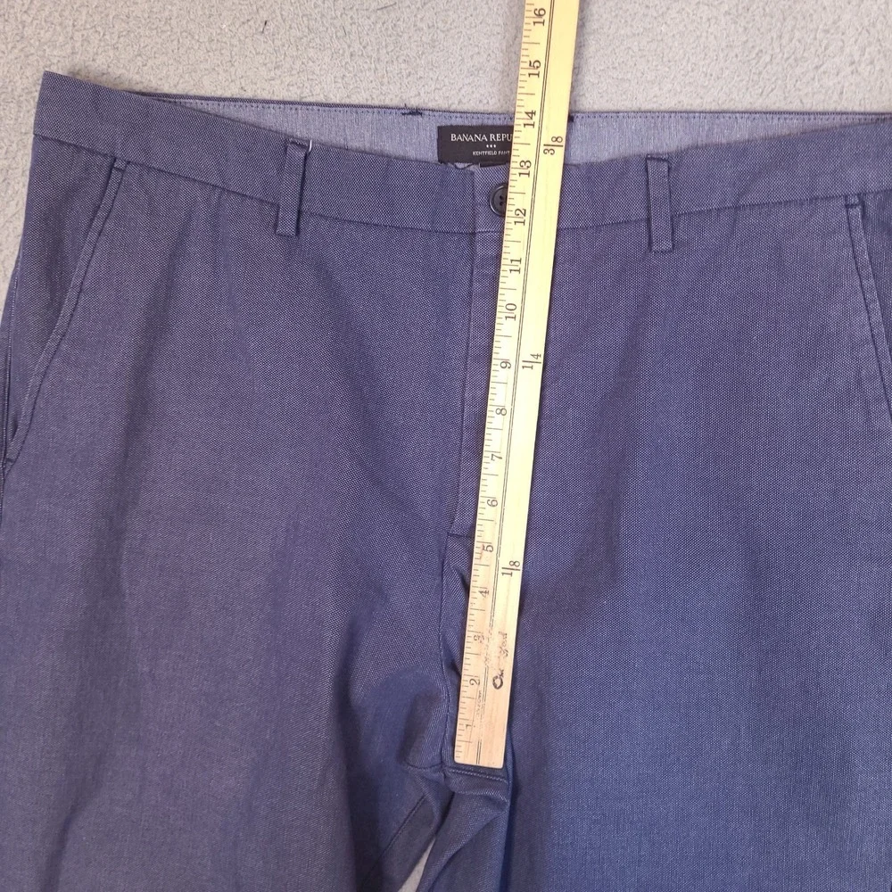 Banana Republic Pants Mens 38x31 Blue Kentfield Straight Flat Front Chino‎ Dress